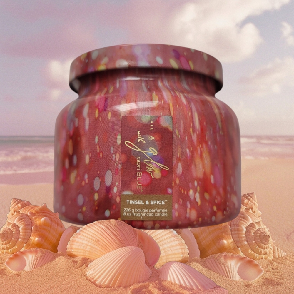 Anthropologie Capri Blue All A Glow Petite Glass Jar Candle.